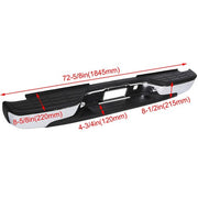 DURAFORCE Chrome Rear Step Bumper For 1999-2004 05 06 2007 Chevy Silverado GMC Sierra 1500
