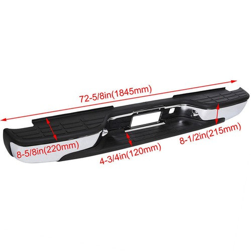 DURAFORCE Chrome Rear Step Bumper For 1999-2004 05 06 2007 Chevy Silverado GMC Sierra 1500