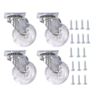 DURAFORCE 2Inch Caster Wheels 4 pieces Heavy Duty Alloy Steel + Rubber Casters white
