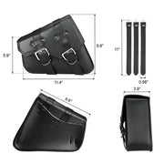 DURAFORCE New For Sportster 883 Dyna Moto PU Leather Luggage Tool Saddlebag Saddle Bags