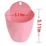 DURAFORCE Pink Self-Watering Plant Flower Pot Wall Hanging Plastic Planter Garden 7 Pack