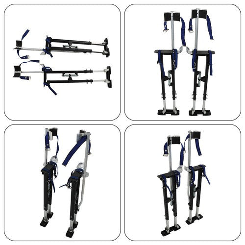 DURAFORCE Drywall Stilts 36" - 48" Adjustable Aluminum Alloy For Painting Electrical Stilt