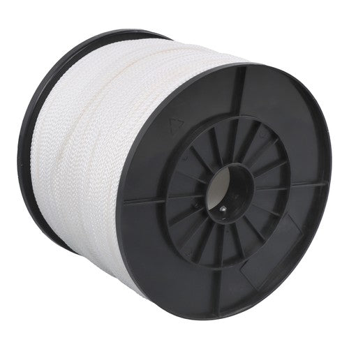DURAFORCE 1/8 Inch Hollow Braid Polypro Rope 1000FT 350 Pounds Tensile Strength White