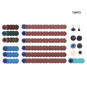 DURAFORCE 136 Pack Sanding Discs Set 2 inch Quick Change Discs with 1/4 inch Holder