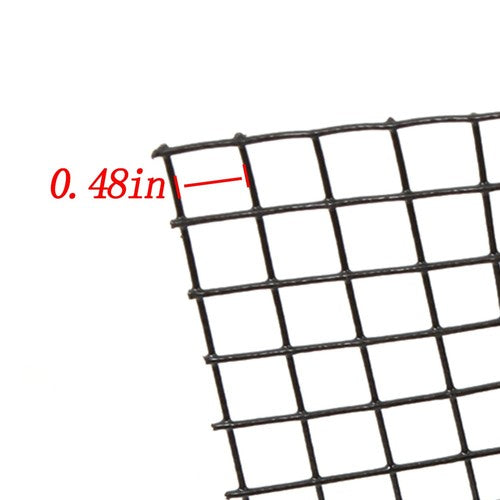 DURAFORCE 1/2inch Hardware Cloth 19 Gauge Black PVC Coated Wire Fencing Garden Fence Roll