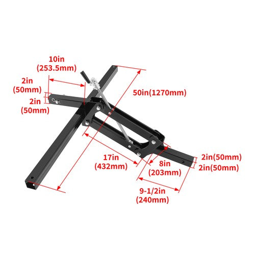 50 Inch Manual Implement 1 Point Lift For Tractor Universal Tow Behind 2 Receiver