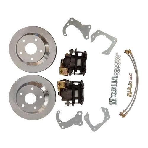 DURAFORCE Rear Brake Disc Set for GM 7.5 Inch 10 Bolt Bolt-On Rear Brake Kit w/ E-Brake