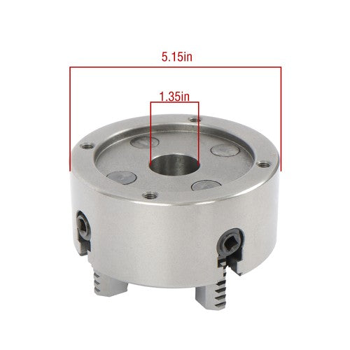 DURAFORCE Reversible Jaw 5" 4-Jaw Lathe Chuck K72-125 - Independent Wood Turning
