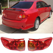 DURAFORCE For 09-10 Toyota Corolla Rear Left & Right Side Outer Tail Light Brake Lamp 2Pc