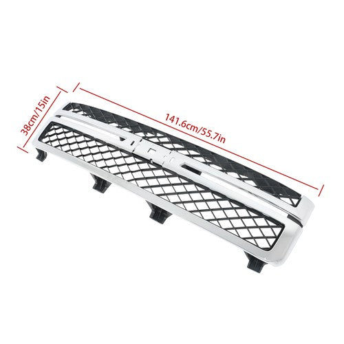 DURAFORCE Front Bumper Grille Black Chrome For Chevy Silverado 2500HD 3500 HD 2011-14