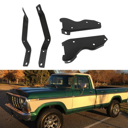 DURAFORCE Suitable For Ford F-100 F-250 F-350 1964-1979 Pickup Rear Bumper Brackets Metal