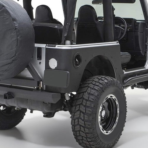DURAFORCE Rear Corner Rocker Guard Body Armor Powder Coated For 1997-2006 Jeep Wrangler TJ