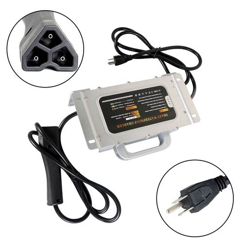 DURAFORCE For EZGO Golf Carts RXV & TXT Plug 48 V 15 A Battery Charger Waterproof