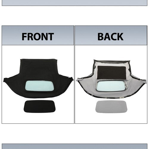 DURAFORCE Black Convertible Soft Top w/Heated Glass Window For Mazda Miata 1990-2005 99-05