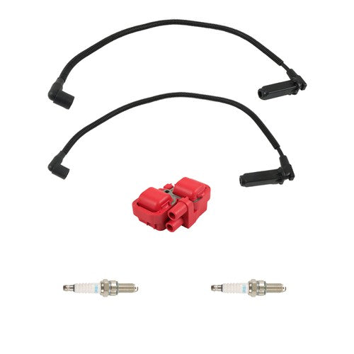 DURAFORCE Ignition Coil and Spark Plug w/ Wire Cap For Polaris Ranger Crew 800 2011-2014