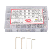 DURAFORCE 1600 Piece Metric Screw Assortment,M2 M3 M4 M5 Metric Bolt ,304 Stainless Steel