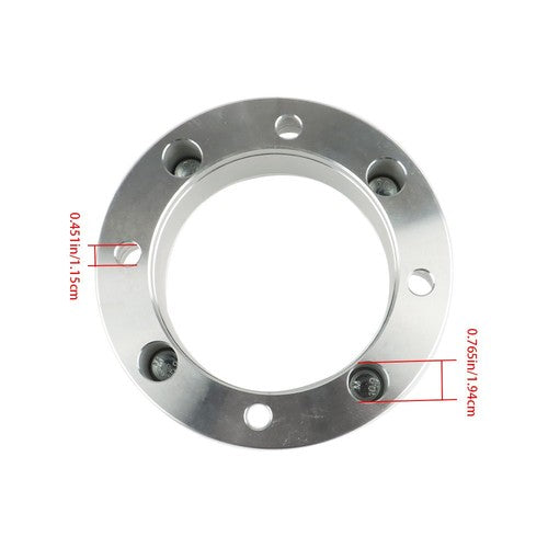 DURAFORCE 4X Wheel Spacers 4x156 2" 131mm M12x1.5 Silver For Polaris Ranger RZR 2013+