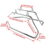 DURAFORCE Saddle bag Saddlebag Conversion Brackets Mounts for Harley Softail 84-17 Chrome
