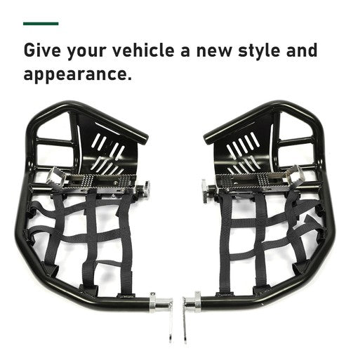 DURAFORCE Nerf Bars Pro Foot Peg Fits Honda Sportrax 400 TRX400EX 400X Bars Black Net Bar