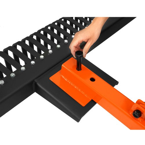 DURAFORCE 60" 5FT Landscape Rake For 3 Point Rock Rake Category 1 Tractor Soil Gravel Lawn