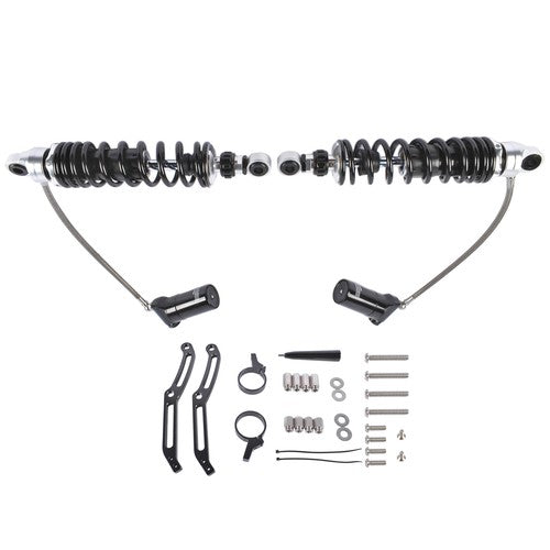 DURAFORCE Adjustable Rear Suspension Shocks Remote Reservoir for Harley Road Glide 2014-24