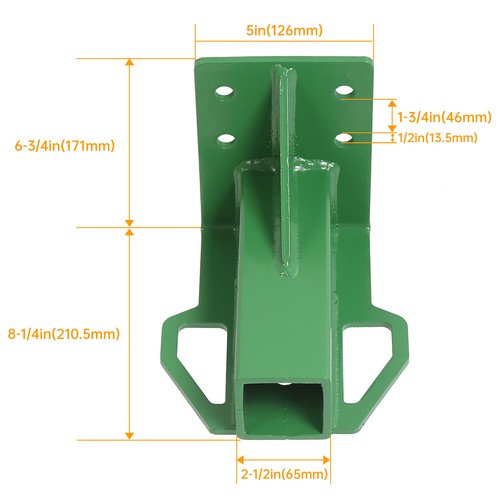 DURAFORCE Rear Trailer Hitch Receiver w/Hardware For John Deere Gator 4x2 6x4 Old Style