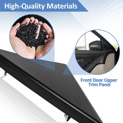 For 2007-2014 Chevrolet Silverado GMC Sierra Pair Interior Door Upper Trim Panel