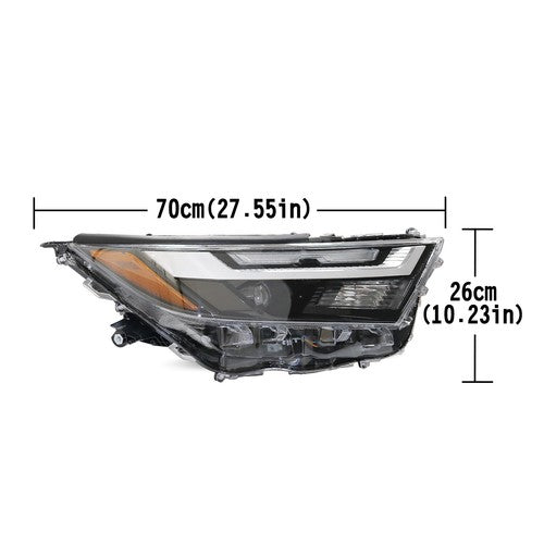 For 2022 2023 Toyota RAV4 XLE Halogen Headlight W/ LED DRL Right Passenger Side