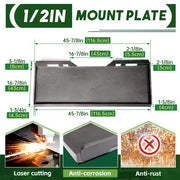 DURAFORCE 1/2" Quick Tach Attachment Mount Plate Hitch For Skid Steer Loader Bobcat Kubota