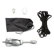 DURAFORCE 1-Pcs White 7.05lb Marine Kayak Anchor Kit Folding Grapnel Boat Anchor with Claw