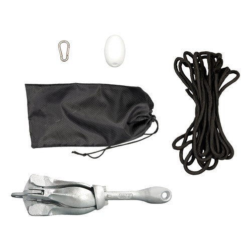 DURAFORCE 1-Pcs White 7.05lb Marine Kayak Anchor Kit Folding Grapnel Boat Anchor with Claw