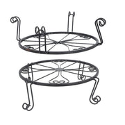 DURAFORCE 2 Pack Plant Stand For Flower Pot Heavy Duty Flower Pot Round Supports Rack