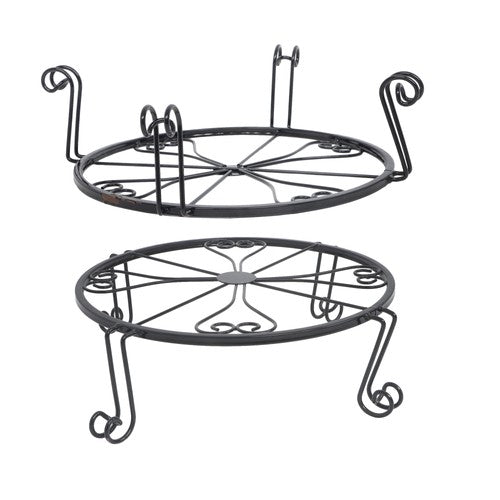 DURAFORCE 2 Pack Plant Stand For Flower Pot Heavy Duty Flower Pot Round Supports Rack