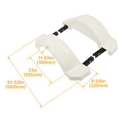 DURAFORCE 2 Single Axle Trailer Fenders w/ Top Step For 13" Wheels Tires Skirt Boat White