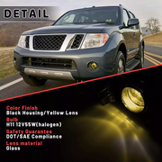 DURAFORCE 2P Fog Light For 2010-2019 Nissan Frontier 2005-2015 Nissan Xterra w/Bulb Cover