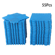 DURAFORCE 55PCS 12 x 12in Interlocking Drainage Floor Tiles Modular Interlocking Tile Blue