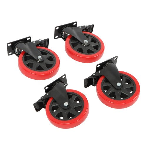DURAFORCE Caster Wheels, Heavy Duty 6 Inch Casters Set of 4, Locking Swivel Casters Wheels