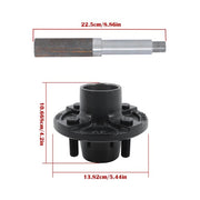 DURAFORCE 4 Sets 4 on 4"Trailer Hub Kit and 1" Round BT8 Spindle W/Trailer Bearing