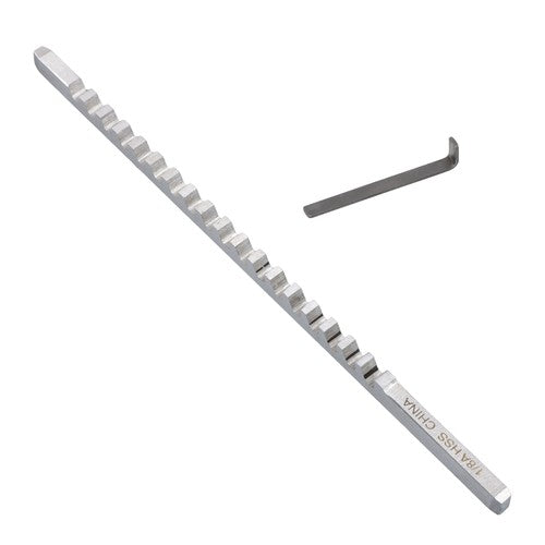 DURAFORCE 1/8" A Style 1/8" x 5" HSS Standard Keyway Broach With Shim LOC 13/64-1-1/8" New