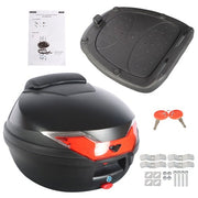 DURAFORCE 32L Motorcycle Tour Tail Box Luggage Top Lock Storage Scooter Trunk Carrier Case