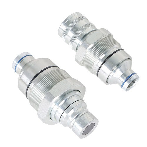 DURAFORCE Male Female Flat Face Coupler Kit For Bobcat Loader Excavator 7246790 6667807