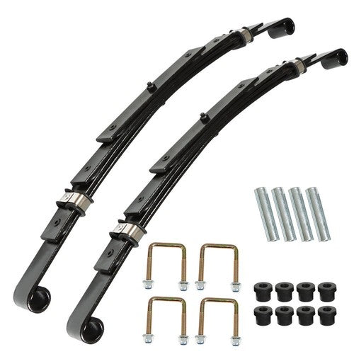 DURAFORCE Heavy Duty Rear Leaf Springs 4-Leaf For EZGO TXT Golf Cart 2 Set 1995-2013 US