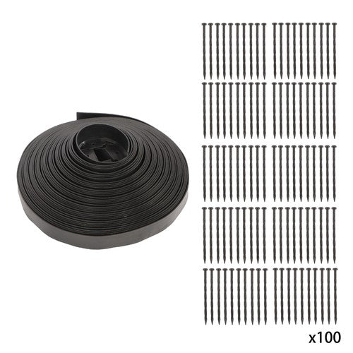 DURAFORCE 2 Inch For Lawn Tall Garden Edging 80ft Landscape Edging with 100 Spikes New