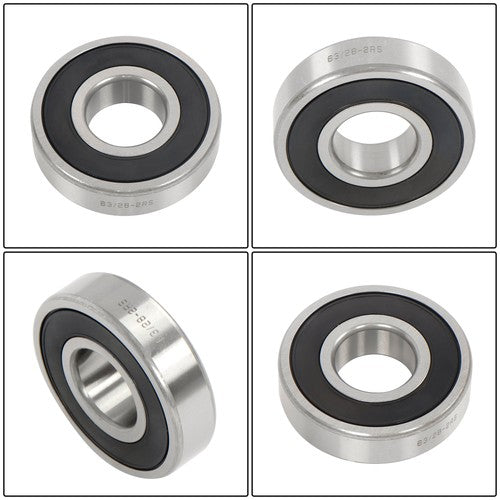 DURAFORCE 4Pcs 63/28-2RS Bearings 28×68×18mm Double Rubber Seals Deep Groove Ball Bearing