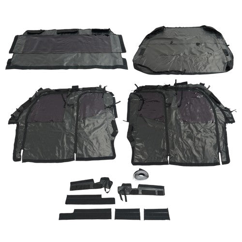 Soft Doors Cab Enclosure for Kawasaki Mule PRO FXT DXT 15-24 Roof Rear Window