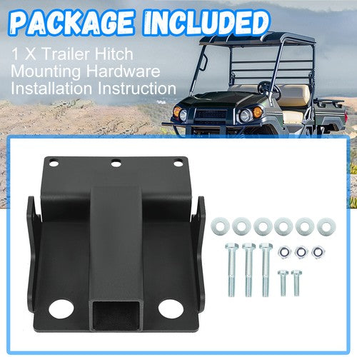 for 2 Inch Receiver Kawasaki Mule 600 610 SX 07-23 Rear Trailer Hitch Mount Bracket