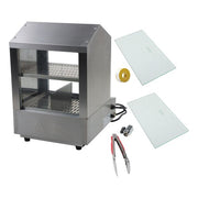 DURAFORCE 27L Hot Dog Machine Hot Dog Steamer with Bun Warmer 500W 175 Hotdogs 40 Buns