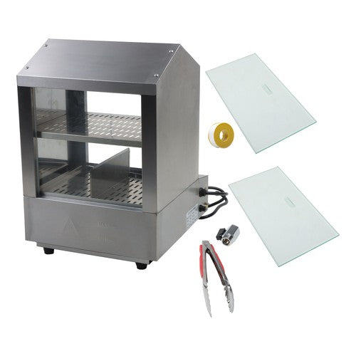 DURAFORCE 27L Hot Dog Machine Hot Dog Steamer with Bun Warmer 500W 175 Hotdogs 40 Buns