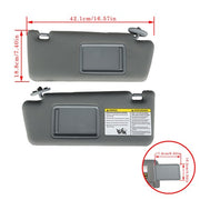 DURAFORCE LH + RH Sun Visors Gray 74320-35C10-B0 Fit For Toyota Tacoma 2005-2015 2PCS New