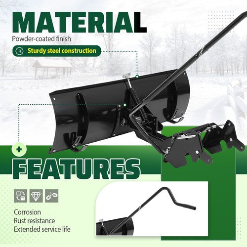 DURAFORCE 46" Snow Plow Blade Attachment Adjustable For Lawn Mower Tractors Cub Cadet MTD